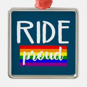 Ride Proud Cycling Metal Tree Decoration