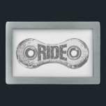 Ride Rectangular Belt Buckle<br><div class="desc">You need to ride your bike for sanity, health, and because it's the right thing to do. So do it, just ride!</div>