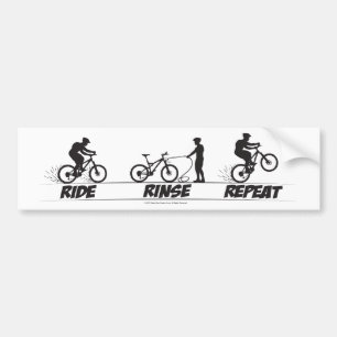 Ride Rinse Repeat Bumper Sticker