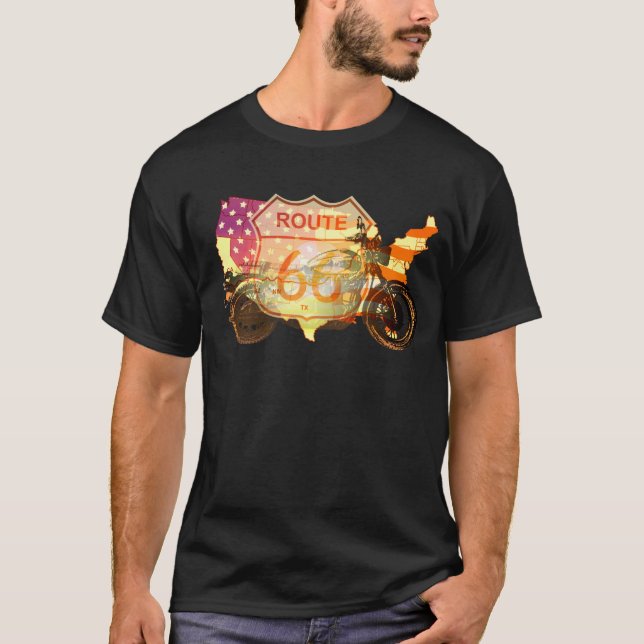 Ride Route 66 T-Shirt (Front)