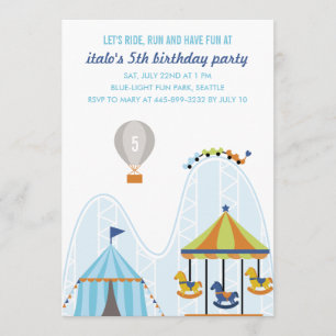 Ride, Run and have fun  Birthday Party Invitation