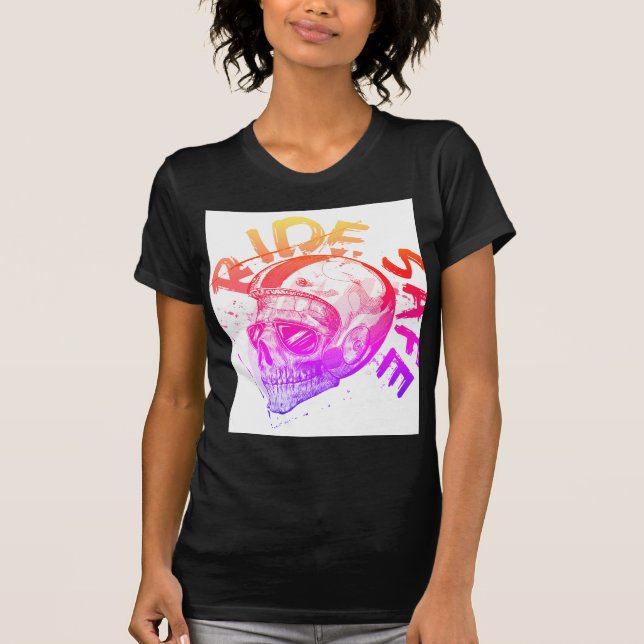 Ride Safe Skull Helmet T-Shirt (Front)