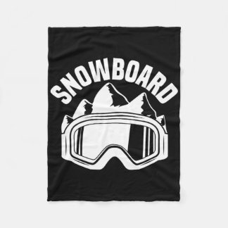 Ride Ski Snowboard Skiing Goggles Snow Snowboarder Fleece Blanket