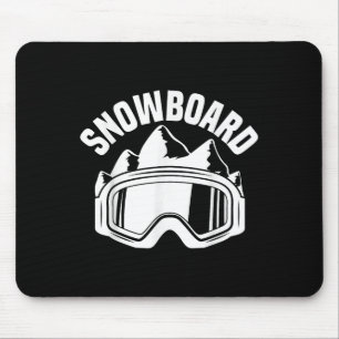 Ride Ski Snowboard Skiing Goggles Snow Snowboarder Mouse Mat