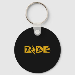 Ride Snowboarding Funny Snowboard Snowboarder Gift Key Ring