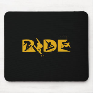 Ride Snowboarding Funny Snowboard Snowboarder Gift Mouse Mat