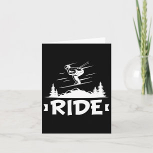 Ride Snowboarding Skiing Vintage Design Snow Skiin Card