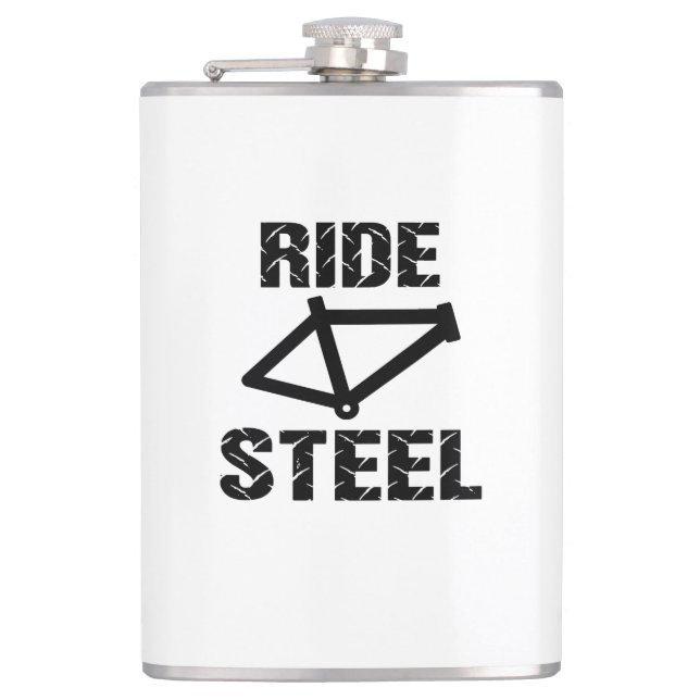 Ride Steel Hip Flask (Front)
