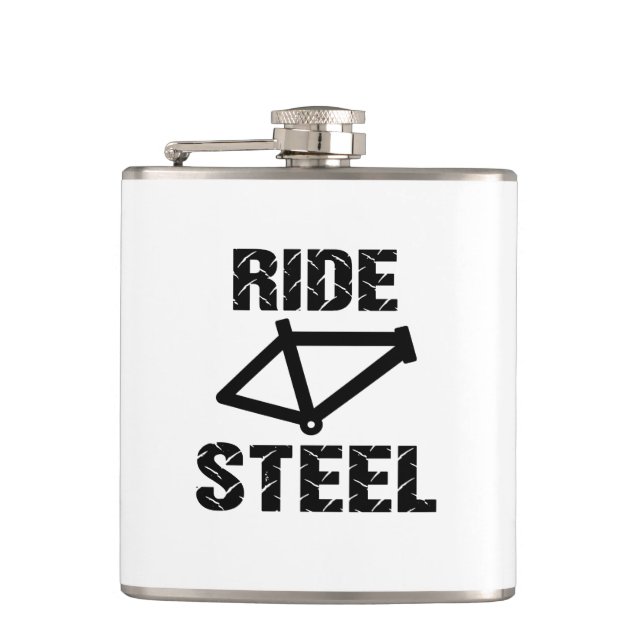 Ride Steel Hip Flask (Front)