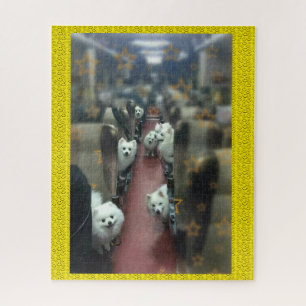 Ride the dog train jigsaw puzzle