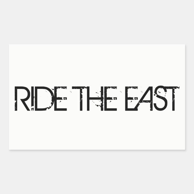 Ride The East Rectangular Sticker (Front)