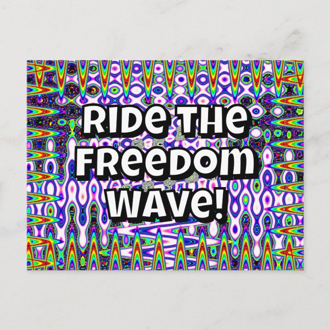 Ride the Freedom Wave Postcard (Front)