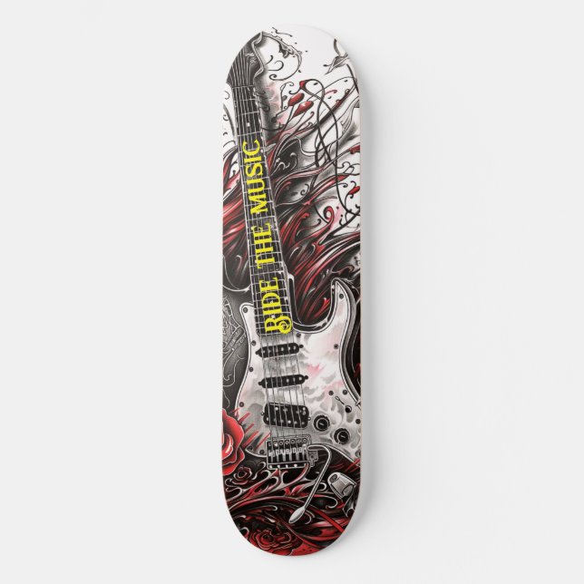 Ride The Music electric guitar  Skateboard (Front)