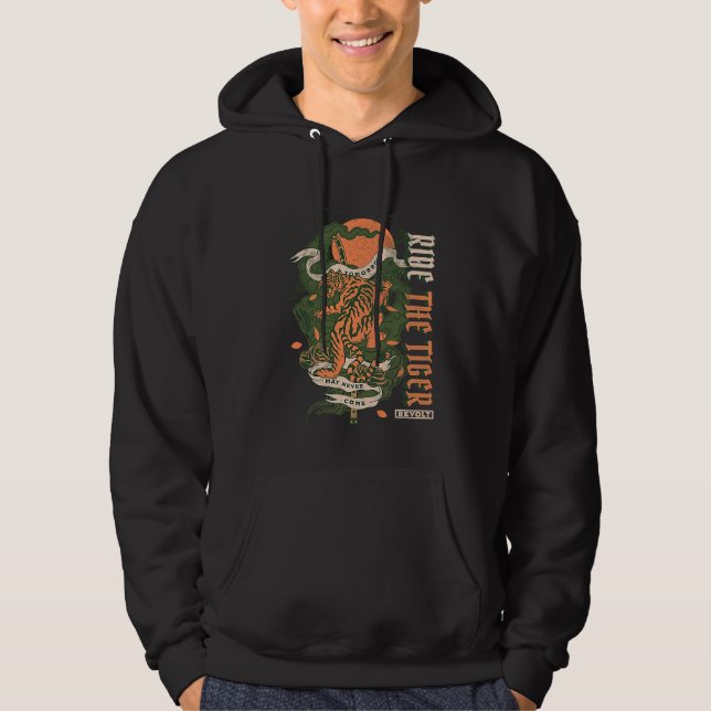 Ride the Tiger Jullius Evola Revolt Against the Mo Hoodie (Front)