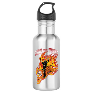 Ride The Tiger Vintage Heavy Metal Illustration 532 Ml Water Bottle