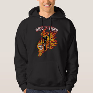 Ride The Tiger Vintage Heavy Metal Illustration Hoodie