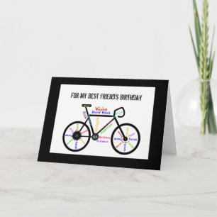 Ride the Trails Biking Best Friend Birthday Card