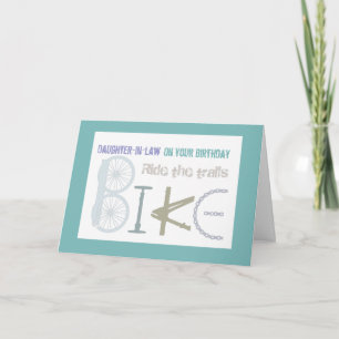 Ride the Trails Biking Daughter-in-law Birthday Card