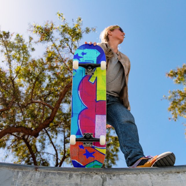 Ride the Urban Vibe – Bold Graffiti Skateboard (Outdoor 1)