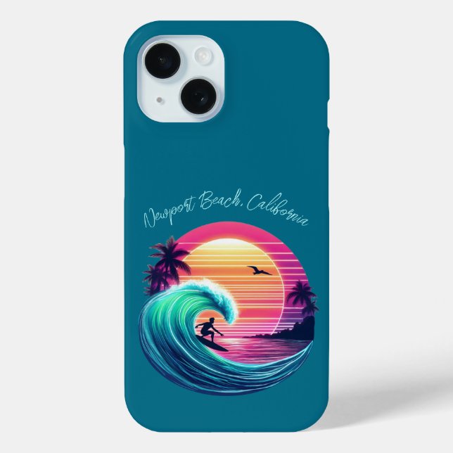 Ride the Wave at Sunset Case-Mate iPhone Case (Back)