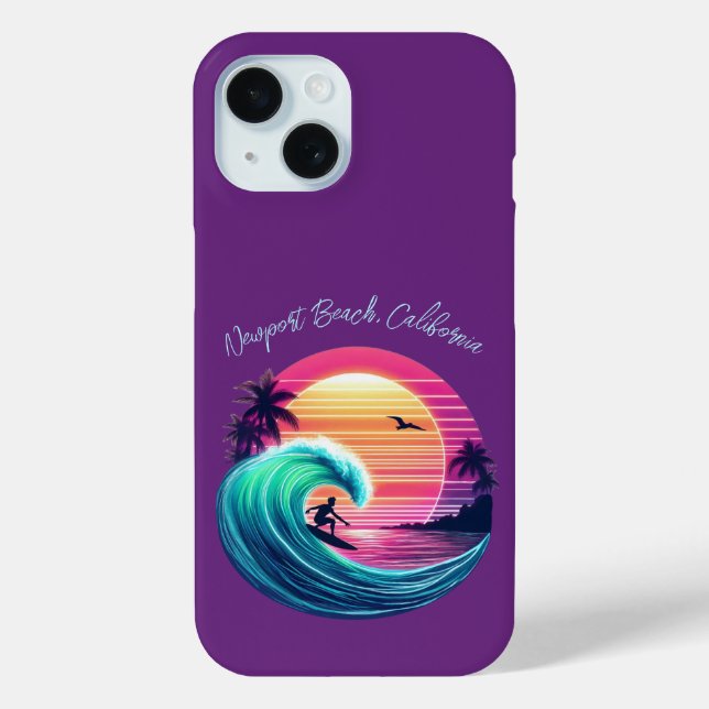 Ride the Wave at Sunset Case-Mate iPhone Case (Back)