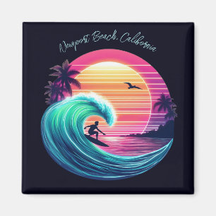 Ride the Wave at Sunset Magnet