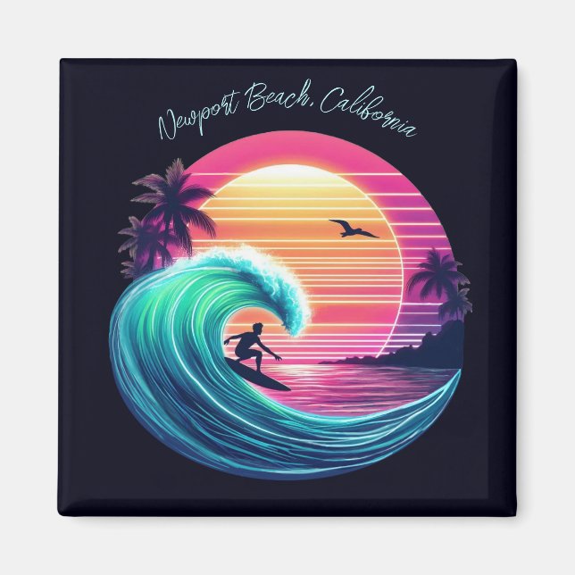 Ride the Wave at Sunset Magnet (Front)