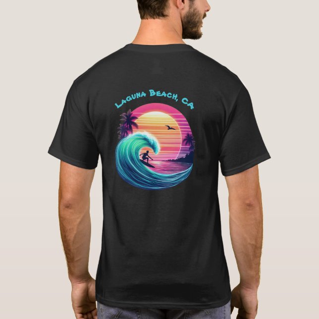 Ride the Wave at Sunset T-Shirt (Back)