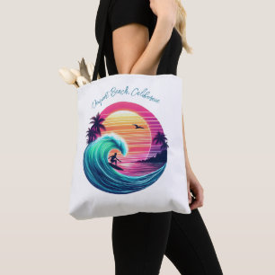 Ride the Wave at Sunset Tote Bag