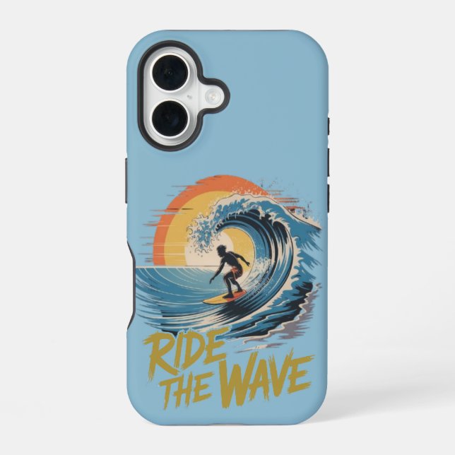 Ride the Wave  iPhone 16 Case (Back)