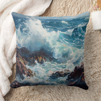 Ride the Wave – Ocean Vibes Coastal Decorative Cushion