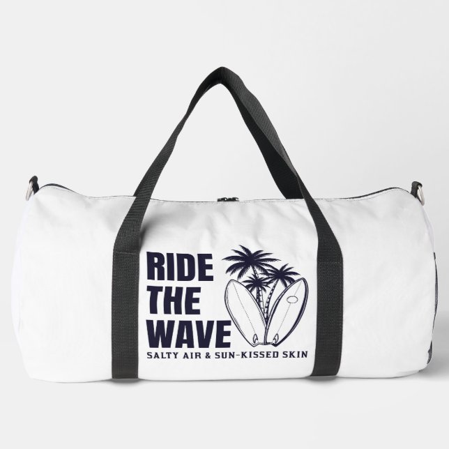 Ride The Wave Salty Skin Duffle Bag (Front)