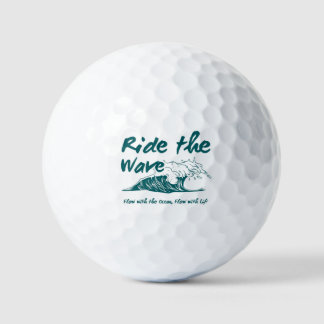 Ride the Wave Surf Design Golf Balls
