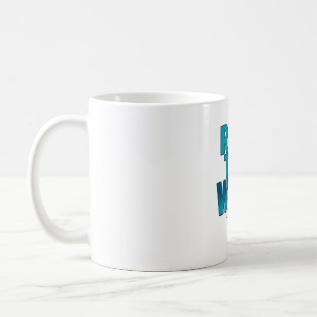 Ride the Wave Surfboard Icon Coffee Mug (Left)