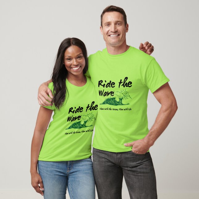 Ride The Wave T- Shirt ! Ocean Wave Graphic Tee (Unisex)