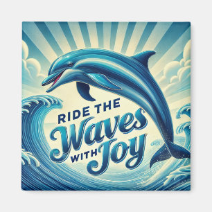 Ride the Waves Dolphin Magnet