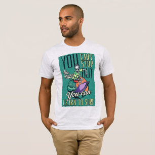 Ride the Waves – Surf Skeleton Retro Tee