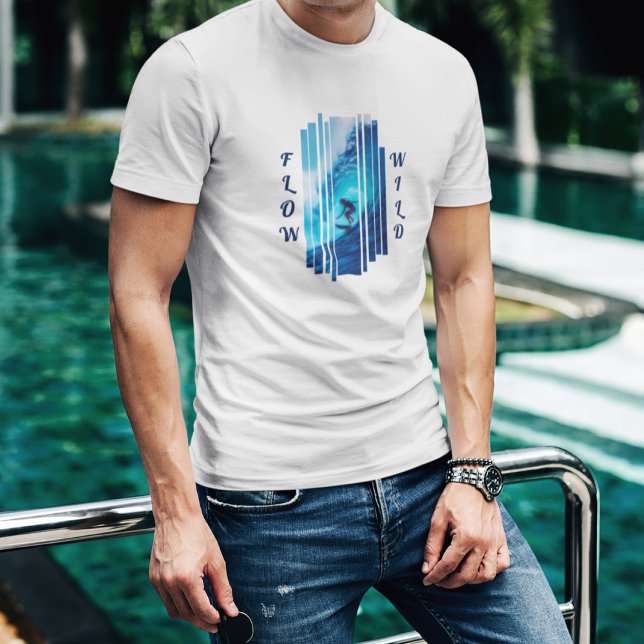 Ride the Wild Waves | Cool White T-Shirt  (Creator Uploaded)