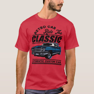 RIDE THR CLASSIC CAR CARTOON T-Shirt