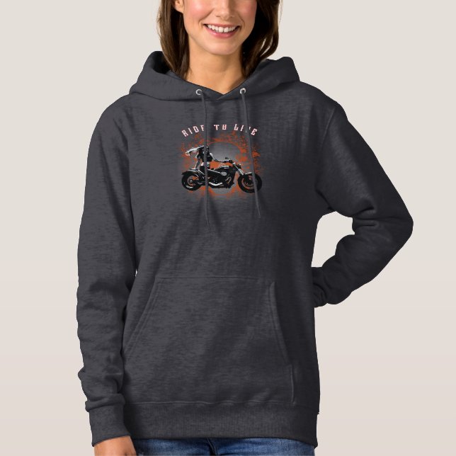 Ride to Life - Biker Girl Hoodie (Front)