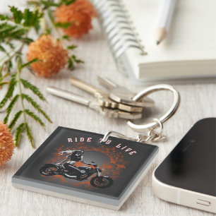 Ride to Life - Biker Girl Key Ring