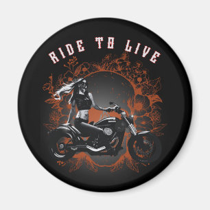 Ride to Life - Biker Girl Magnet