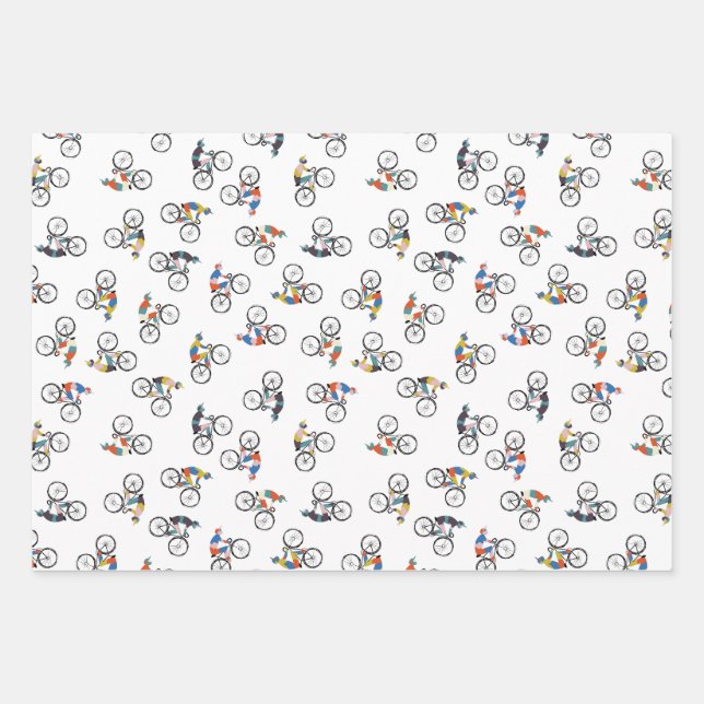 Ride to Win bicycling wrapping paper (Front)