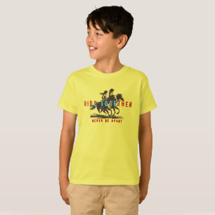 Ride together- A wonderful Western life Kids T-Shirt
