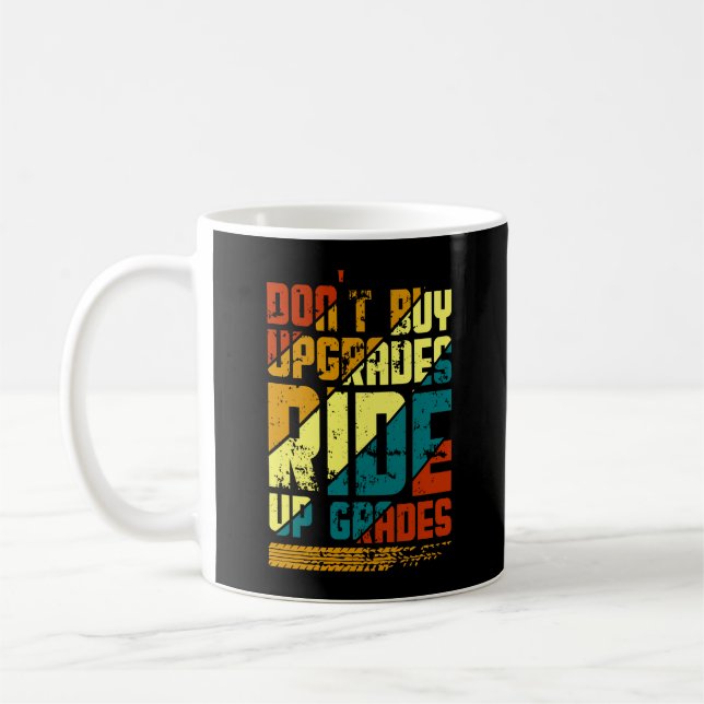  Ride Up Grades, Bicycle Mountain Bike Rider  Coffee Mug (Left)