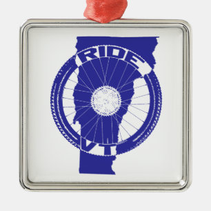 Ride Vermont Metal Tree Decoration