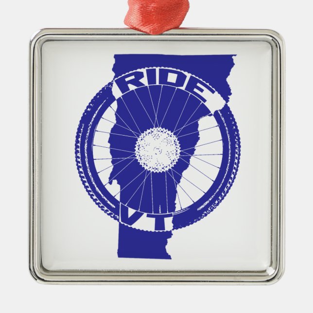 Ride Vermont Metal Tree Decoration (Front)