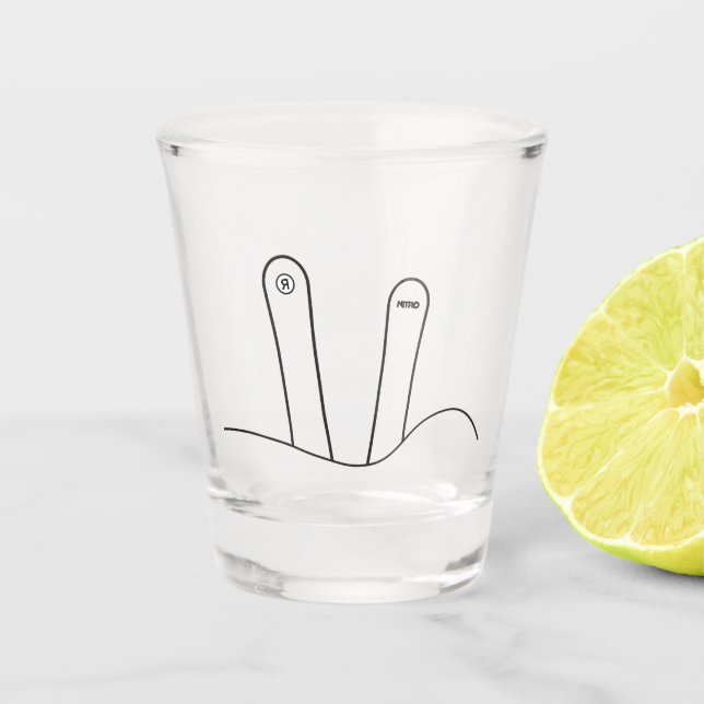 Ride vs Nitro Shot Glass (Front)