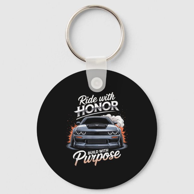 Ride With Honor Car Lover  Key Ring (Front)