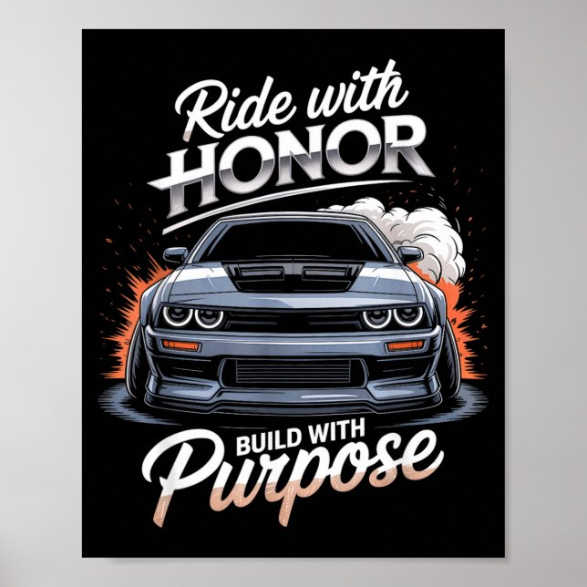 Ride With Honor Car Lover  Poster (Front)